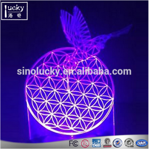 Acrylic Led Night Light,Custom round shape acrylic night light